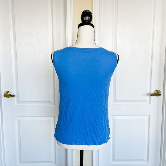 Loft XS Royal Blue Netted Layered Sleeveless Top - Picture 10 of 13